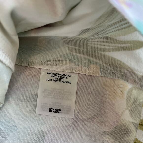 Alfred Dunner Jean Jacket Women's Size 16 White Tropical Floral Cotton Stretch - Picture 10 of 10